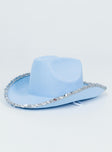Don't Cha Sequin Cowboy Hat Blue