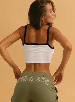 back view of model wearing Princess Polly Jagger & Stone Tank White 