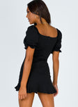 back view of model wearing Princess Polly Precious Thing Mini Dress Black 