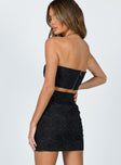 back view of model wearing Princess Polly Naomi Cut Out Mini Dress Black 