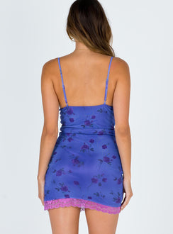 back view of model wearing Princess Polly Motel Coti Dress Lilac Rose 