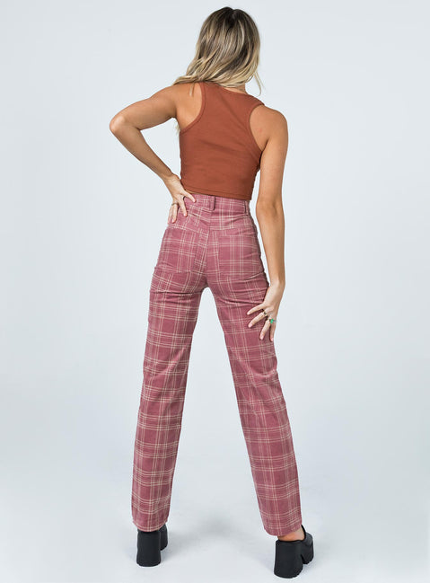 product Princess Polly Low Rise Pants  Leah Cordoury Pant Pink