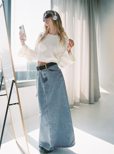 Coastline Cropped Sweater White Princess Polly  Cropped 