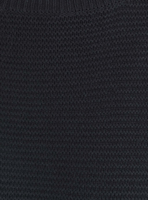 Matching set Knit material Sweater Drop shoulder Shorts Thick elasticated waistband