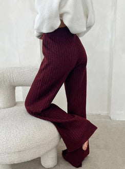 product Princess Polly High Waisted Pants High Waisted Pants High Waisted Pants High Waisted Pants  Montana Knit Pants Maroon