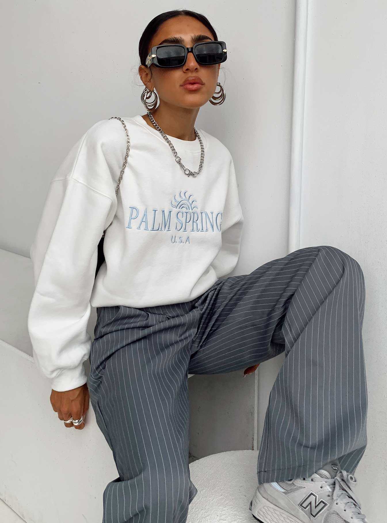 Palm Springs Sweatshirt White Princess Polly  regular 