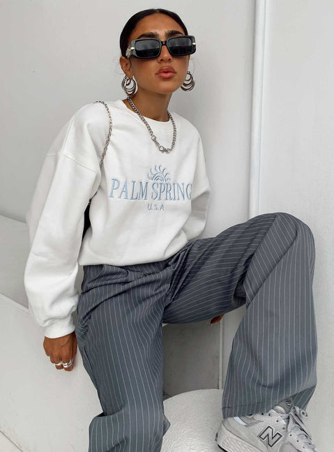 Palm Springs Sweatshirt White Princess Polly  regular 