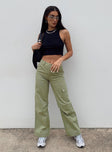 product Princess Polly Low Rise Pants Low Rise Pants Low Rise Pants  Fallout Mid Rise Cargo Pants Green