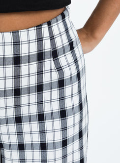 product Princess Polly High Waisted Pants  Euros Check Pants Black / White Petite