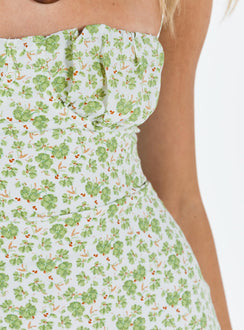 product Princess Polly Square Neck  Acer Mini Dress Green Floral