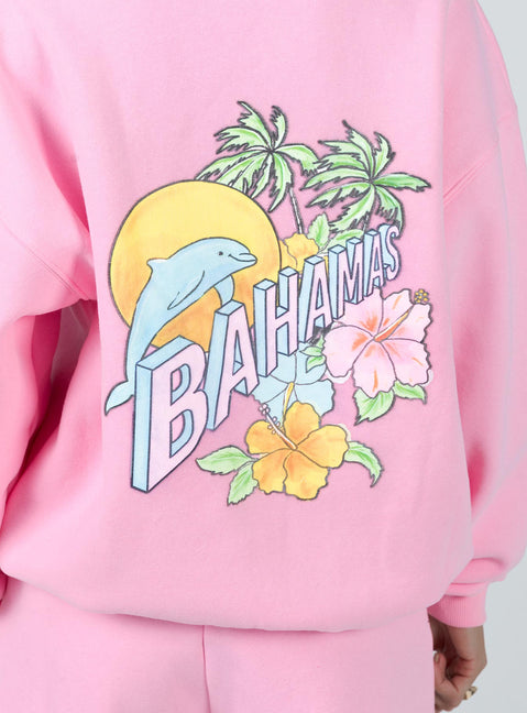 Bahamas Sweatshirt Pink Princess Polly  long 