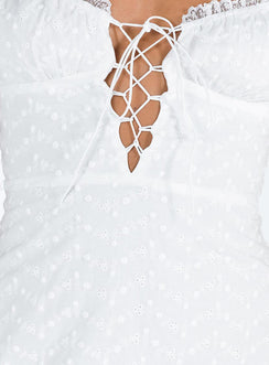 product Princess Polly Boat Neck  Reilly Mini Dress White