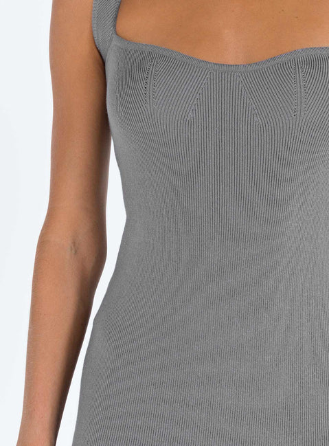 product Princess Polly High Neck High Neck  Lehna Mini Dress Grey