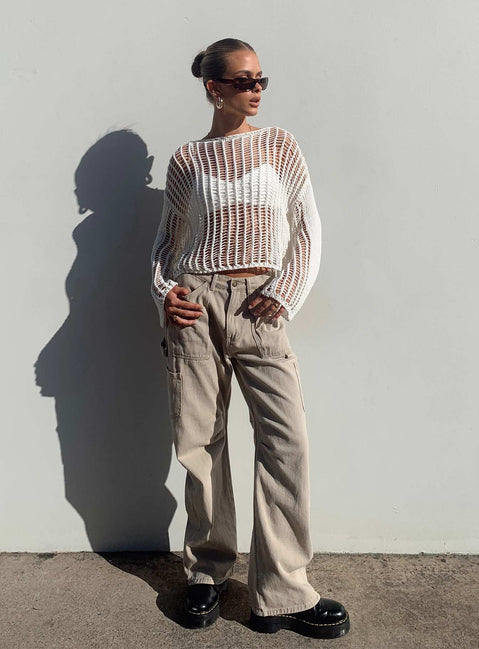 The Kennedy Sweater White Princess Polly  long 