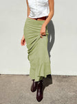 product Raven Mid Rise Skirt Sage Princess Polly  Maxi 