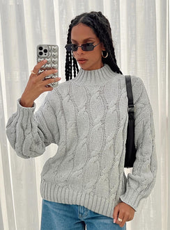 Jendi Sweater Grey Princess Polly  long 