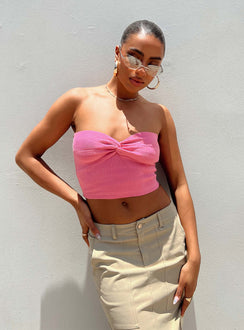 product Princess Polly Sleeveless Asymmetric Neckline  Kallista Top Pink