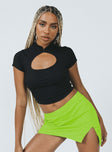 Aisha Mini Skirt Green Princess Polly  Mini 