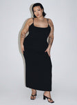 product Princess Polly Asymmetric Neckline  Knox Maxi Dress Black Curve