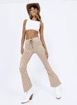 product Princess Polly High Waisted Pants  Nettie Pants Beige