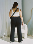 back view of model wearing Princess Polly Majid Pants Black Curve 