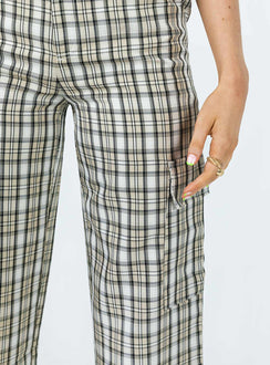 product Princess Polly High Waisted Pants  Mckay Check Cargo Pants Multi