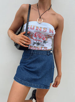 Edwina Skort Dark Wash Denim Princess Polly high-rise 