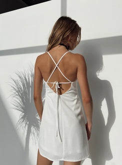 product Princess Polly Asymmetric Neckline  Cordone Mini Dress White