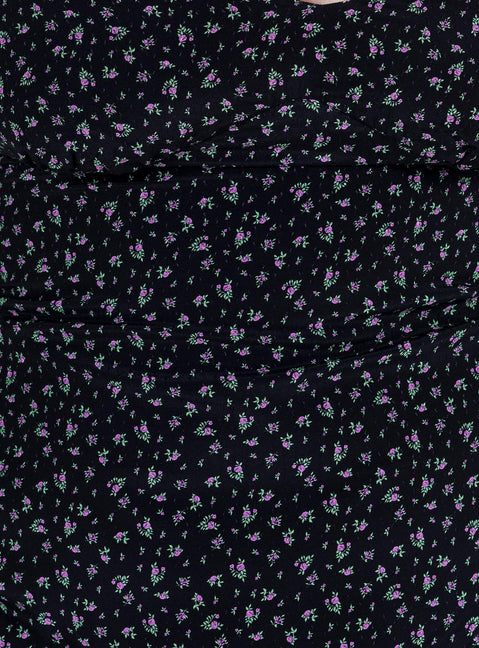 product Princess Polly Square Neck  Jaye Mini Dress Black / Pink Curve