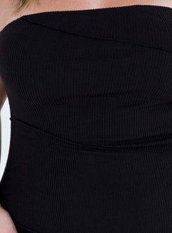 product Princess Polly Asymmetric Neckline  Oscar Mini Dress Black Curve