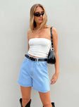 product The Swalla Shorts Light Blue Princess Polly Low Rise Shorts 