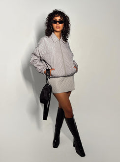 Bomber jacket Quilted material Classic collar Zip fastening Twin hip pockets Elasticated waistband & cuffs