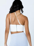 back view of model wearing Princess Polly Darcy Top White 