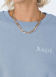 Angel Eyes Sweatshirt Blue Princess Polly  regular 