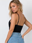 back view of model wearing Princess Polly Paule Bodysuit Sleeveless Scoop Neck 