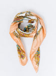 Gemini Satin Scarf Peach