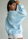 USA Oversized Crewneck Sweatshirt Blue Princess Polly  regular 