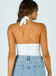 back view of model wearing Princess Polly London Bodysuit Sleeveless Plunger 