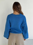 Harmony Sweater Blue Princess Polly  Cropped 