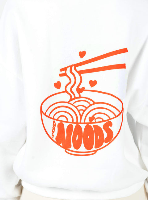 Midnight Noods Sweatshirt White Princess Polly  regular 