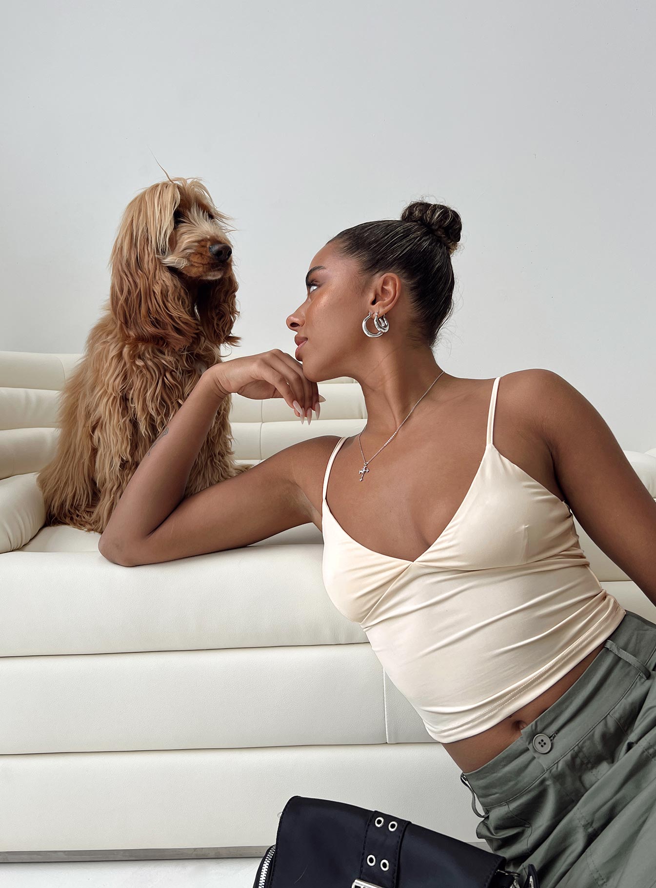 product Princess Polly Sleeveless Plunger  Kazan Cami Ivory