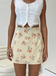 Selby Mini Skirt Beige Floral Princess Polly  Mini 
