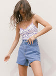 product Laurena Midwash Denim Shorts Princess Polly High Waisted Shorts 