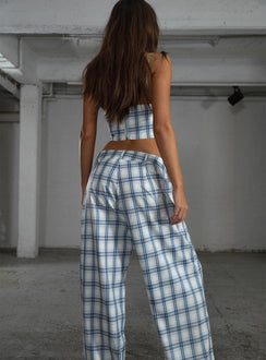 product Princess Polly High Waisted Pants  JGR & STN Cami Plaid Trouser Blue Check