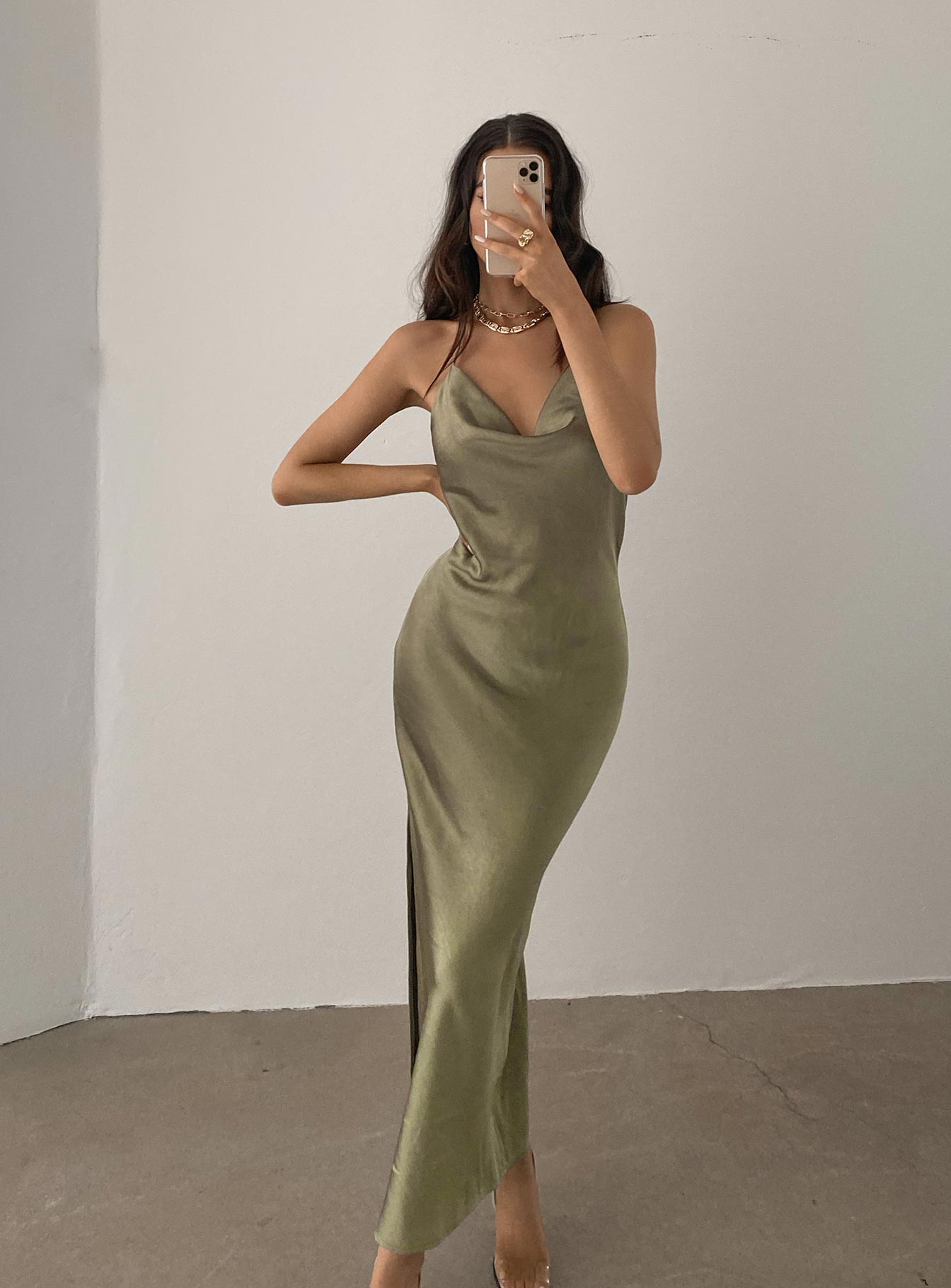 product Princess Polly High Neck  Alissa Midi Dress Green