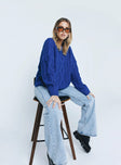 Anaya Oversized Sweater Monday Blues Princess Polly  regular 