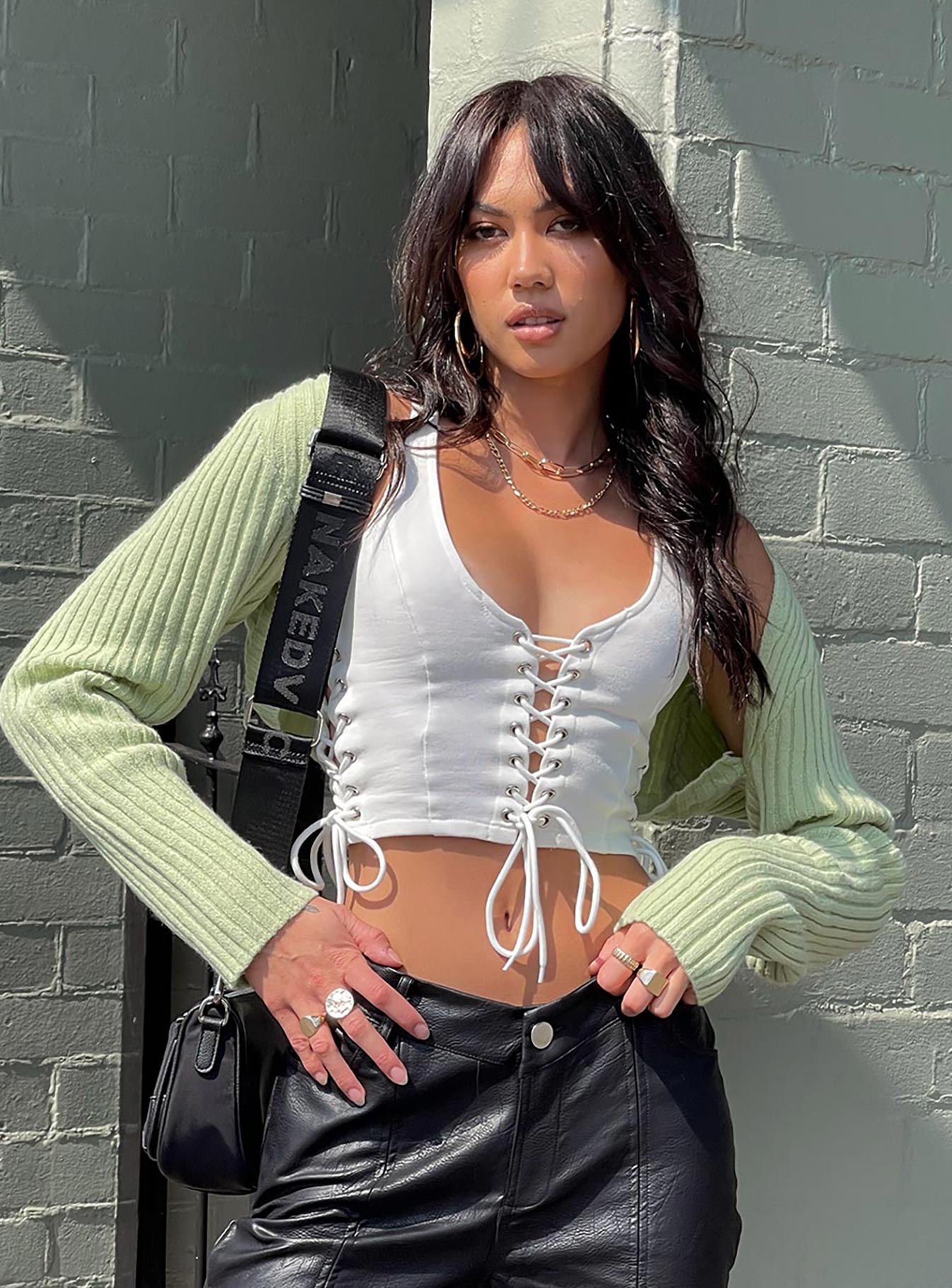 Aytan Bolero Sweater Green Princess Polly  Cropped 