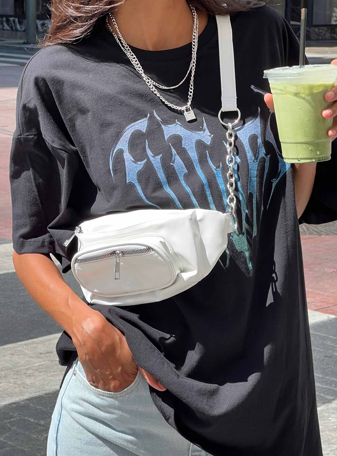 Backstage Crossbody Belt Bag White