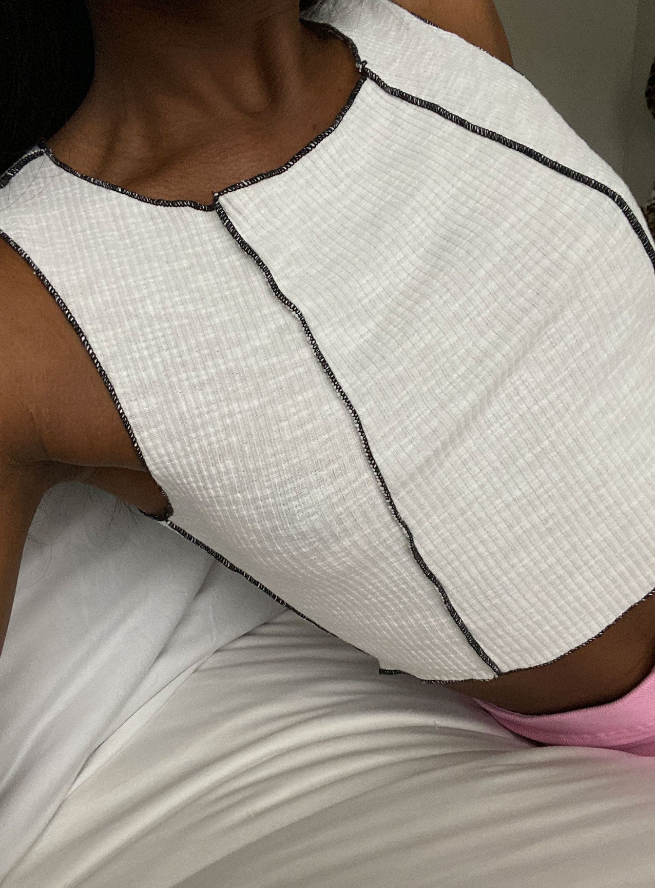 back view of model wearing Princess Polly Christa Top White 