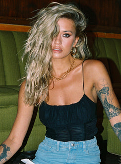 product Princess Polly Sleeveless Square Neck  Concordia Top Black